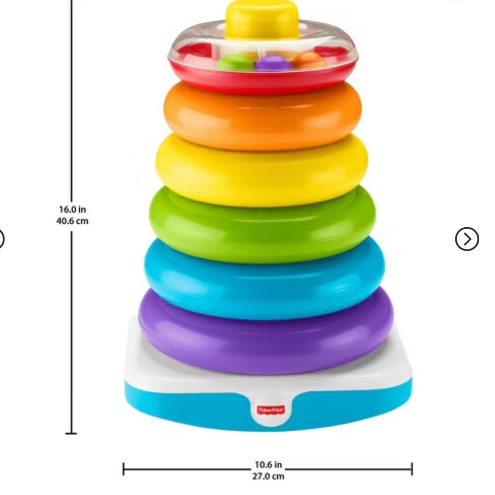 Fisher-Price Giant Rainbow Stacking Rings Toy - Picture 3 of 4